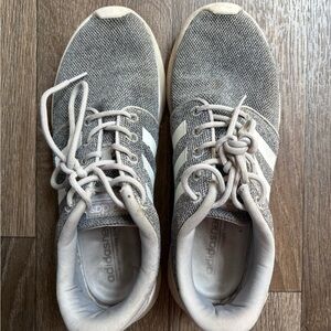 Adidas Textured Gray and White Sneakers